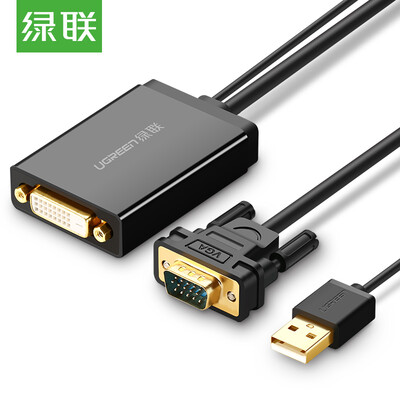 Green connection (UGREEN) VGA to DVI converter VGA to DVI24 + 1 / DVI-D male to female connector Computer connection Monitor Projector HD conversion cable 30839
Green connection (UGREEN) VGA to DVI converter VGA to DVI24 + 1 / DVI-D male to female connector Computer connection Monitor Projector HD conversion cable 30839