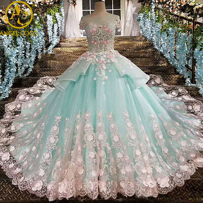 Lace Flower Bride Wedding Gown Pregnant Trailing Princess Vintage Luxury Wedding Dress Cloud Weeding Dress Robe De Mariage 2017
Lace Flower Bride Wedding Gown Pregnant Trailing Princess Vintage Luxury Wedding Dress Cloud Weeding Dress Robe De Mariage 2017
