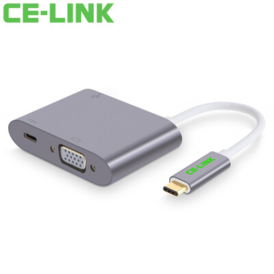 CE-LINK Type-C to VGA Adapter+USB 3.0 Hub/Type-C to HDMI Adapter+USB 3.0 Hub (Rechargeable
CE-LINK Type-C to VGA Adapter+USB 3.0 Hub/Type-C to HDMI Adapter+USB 3.0 Hub (Rechargeable