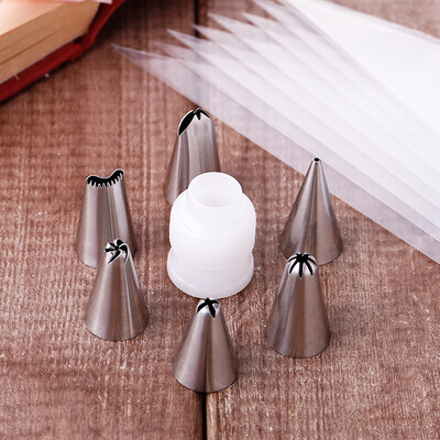 Yang Chen Biaohua mouth Biaohua bag set 304 stainless steel cake Biaohua mouth 6 tablets 10 only mounted f
Yang Chen Biaohua mouth Biaohua bag set 304 stainless steel cake Biaohua mouth 6 tablets 10 only mounted f