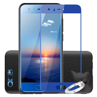 【Shell three-piece set】 ESCASE glory 9 phone shell / glory 9 tempered film full-screen blue send ring buckle Huawei all-inclusive scrub wrestling soft shell protective case elegant black
【Shell three-piece set】 ESCASE glory 9 phone shell / glory 9 tempered film full-screen blue send ring buckle Huawei all-inclusive scrub wrestling soft shell protective case elegant black