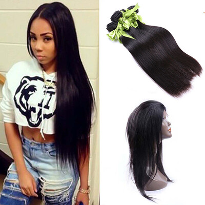 360 Lace Frontal Closure With Bundles Brazilian Virgin Hair With Closure Straight Hair Pre Plucked 360 Lace Frontal With Bundle
360 Lace Frontal Closure With Bundles Brazilian Virgin Hair With Closure Straight Hair Pre Plucked 360 Lace Frontal With Bundle