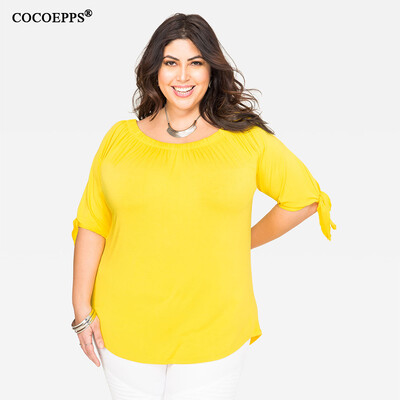 COCOEPPS Casual Loose Lacing Half Sleeves Women Top Sexy Off Shoulder Solid Big size Summer Blouse Feminine Plus Size Clothing
COCOEPPS Casual Loose Lacing Half Sleeves Women Top Sexy Off Shoulder Solid Big size Summer Blouse Feminine Plus Size Clothing