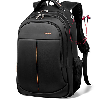 Jingdong self Ninth City VNINE shoulder bag men&39s computer bag 1314 156 inch business leisure large capacity backpack waterproof bag VD7BV33999J black