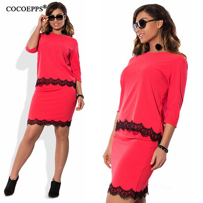 COCOEPPS Elegant Sexy lace 2 piece set women dresses big size 2017 plus size women clothing 6xl dress Wear to Work Office dress
COCOEPPS Elegant Sexy lace 2 piece set women dresses big size 2017 plus size women clothing 6xl dress Wear to Work Office dress