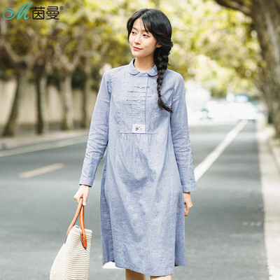 Yan Man INMAN 2017 autumn new style art embroidery cotton&linen shirt dress doll collar long skirt 1873101080 soil khaki
Yan Man INMAN 2017 autumn new style art embroidery cotton&linen shirt dress doll collar long skirt 1873101080 soil khaki