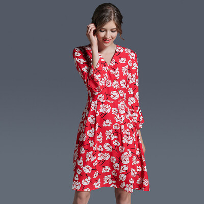 2017 Summer New Fashion Slim Chiffon MD-LONG Flare Sleeve Floral Print Womens Dress Party Office Prom Beach Beauty Ladys skirt
2017 Summer New Fashion Slim Chiffon MD-LONG Flare Sleeve Floral Print Womens Dress Party Office Prom Beach Beauty Ladys skirt