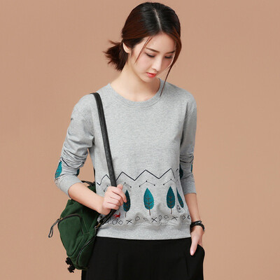 City plus CITYPLUS 2017 autumn new women&39s long-sleeved embroidery T-shirt wild primer shirt loose casual sweater CWTC178260 light gray L
City plus CITYPLUS 2017 autumn new women&39s long-sleeved embroidery T-shirt wild primer shirt loose casual sweater CWTC178260 light gray L