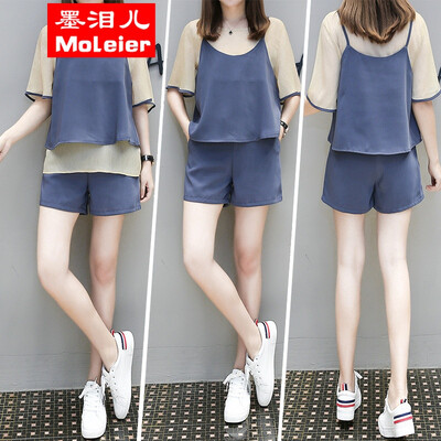 Large-size women's summer 2017 edition of the new han edition chiffon shirt + shorts fashion show thin three fat mm summer suit
Large-size women's summer 2017 edition of the new han edition chiffon shirt + shorts fashion show thin three fat mm summer suit