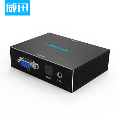WDC (VENTION) HDMI to VGA cable converter with fiber optic audio separation HD video adapter adapter computer box with the projector projector black ACLB0
WDC (VENTION) HDMI to VGA cable converter with fiber optic audio separation HD video adapter adapter computer box with the projector projector black ACLB0