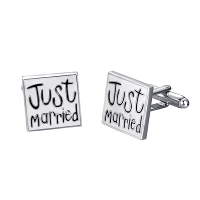 Yoursfs@ Classy Simple Fashion Personality Square Shape Cufflinks For Mens 18 K White Gold Plated JUST MARRIED Shirt Wedding Cuf
Yoursfs@ Classy Simple Fashion Personality Square Shape Cufflinks For Mens 18 K White Gold Plated JUST MARRIED Shirt Wedding Cuf
