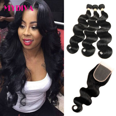 Mydiva Chinese Body Wave With Lace Frontal 8A Chinese Virgin Hair Lace Frontal Closure With Bundles Cheap Human Hair Weave
Mydiva Chinese Body Wave With Lace Frontal 8A Chinese Virgin Hair Lace Frontal Closure With Bundles Cheap Human Hair Weave