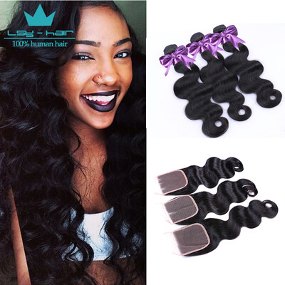 Brazilian Virgin Hair 3 Bundles with Closure Unprocessed 100% Human Hair Bundles with Lace Closure Brazilian Body Wave
Brazilian Virgin Hair 3 Bundles with Closure Unprocessed 100% Human Hair Bundles with Lace Closure Brazilian Body Wave