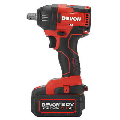Devon 20V lithium battery brushless impact wrench 5733 52Ah dual battery battery charging wrench woodworking scaffolding electric wrench hardware power tools
Devon 20V lithium battery brushless impact wrench 5733 52Ah dual battery battery charging wrench woodworking scaffolding electric wrench hardware power tools