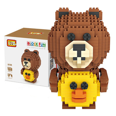 Li Zhi (Loz) micro-particles diamond building blocks micro-diamond cartoon puzzle fight assembly animation toys brown bear / 700PCS
Li Zhi (Loz) micro-particles diamond building blocks micro-diamond cartoon puzzle fight assembly animation toys brown bear / 700PCS