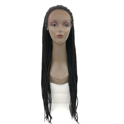 Lace Front Human Hair Braiding Wigs Straight Black Heat Resistant Hair Big Box Braids Synthetic Wigs For Black Woman
Lace Front Human Hair Braiding Wigs Straight Black Heat Resistant Hair Big Box Braids Synthetic Wigs For Black Woman
