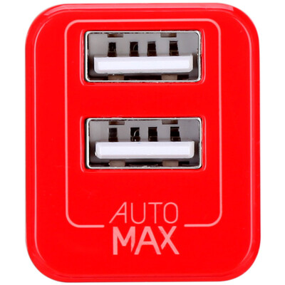 MOMAX Apple Charger Dual Port USB Apple Android Phone Charger Charger 24A Fast Charger Phone Tablet iPad General Red