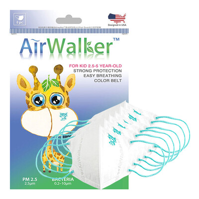 Американский импорт свежего фильтра респиратора Walker Airwalker для детей 5-10 лет (Fold тип защиты) анти-туман и дымка РМ2,5 типа уха установлен 6
Американский импорт свежего фильтра респиратора Walker Airwalker для детей 5-10 лет (Fold тип защиты) анти-туман и дымка РМ2,5 типа уха установлен 6