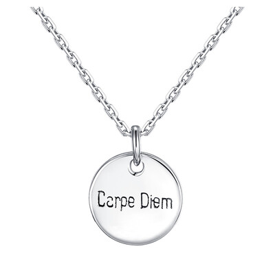 AFFINER 925 Silver Cerpe Diem fashion necklace female models clavicle chain fashion jewelry AFP2066
AFFINER 925 Silver Cerpe Diem fashion necklace female models clavicle chain fashion jewelry AFP2066