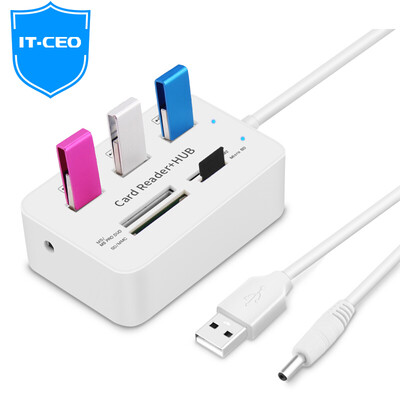 IT-CEO USB2.0 expansion of three HUB hub one drag three USB splitter SD / TF / M2 / MS four card reader W520 white
IT-CEO USB2.0 expansion of three HUB hub one drag three USB splitter SD / TF / M2 / MS four card reader W520 white