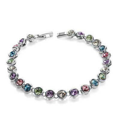 Yoursfs@ 18K White Gold Plated Colorful Round Crystal Rhinestone Charms Bracelet For Women Gift
Yoursfs@ 18K White Gold Plated Colorful Round Crystal Rhinestone Charms Bracelet For Women Gift