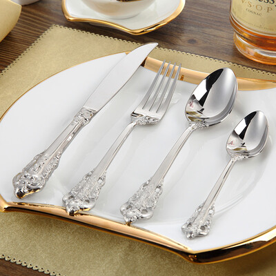 DJ Dinnerware Set Steel Luxury Cutlery Set Vintage Quality 16 Pieces Tableware Knives Forks Dining Dinner Set Western Food
DJ Dinnerware Set Steel Luxury Cutlery Set Vintage Quality 16 Pieces Tableware Knives Forks Dining Dinner Set Western Food