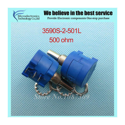 5pcsLot 3590S-2-501L 3590S 500 ohm Precision Multiturn Potentiometer 10 Ring Adjustable Resistor
5pcsLot 3590S-2-501L 3590S 500 ohm Precision Multiturn Potentiometer 10 Ring Adjustable Resistor