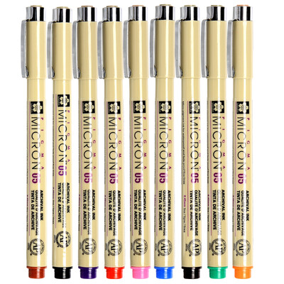 Cherry Sakura PIGMA needle pen 05 full-color suit 9 sticks 045mm waterproof hook line pen Imported from Japan
Cherry Sakura PIGMA needle pen 05 full-color suit 9 sticks 045mm waterproof hook line pen Imported from Japan