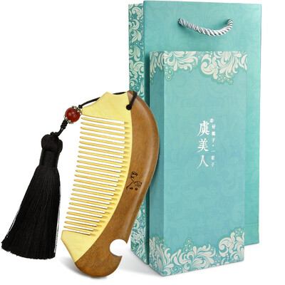 Yu Mei Man comb comb water yellow poplar comb with Sui Su Yan gift box Valentine 's Day gift
Yu Mei Man comb comb water yellow poplar comb with Sui Su Yan gift box Valentine 's Day gift