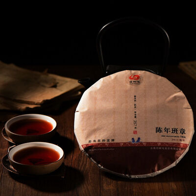 Zhao Shu Tun Menghai Ancient Aged Lao Ban Zhang Pu-erh Tea Cake 2015 357g Ripe