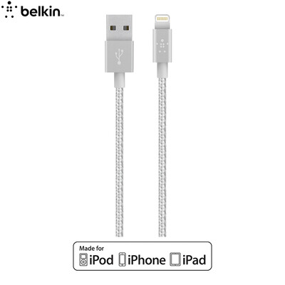 Belkin Apple MFi Certified Nylon Braided Charging Data Line Lightning Lightning Interface for iPhone7 Plus / 6s Plus Silver 1.2m
Belkin Apple MFi Certified Nylon Braided Charging Data Line Lightning Lightning Interface for iPhone7 Plus / 6s Plus Silver 1.2m