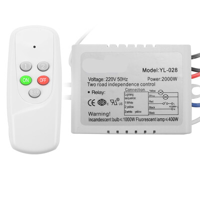 YAM AC 220 V 2CH Wireless Remote Control Switch System Receiver Transmitter Waterproof Remote 315mhz HT802
YAM AC 220 V 2CH Wireless Remote Control Switch System Receiver Transmitter Waterproof Remote 315mhz HT802