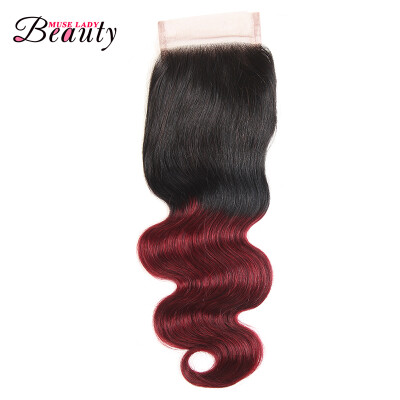 Museladybeauty Ombre Brazilian Virgin Hair Body Wave Lace Closure 4x4 Two Tone Human Hair Closure 1b/99j Free Shipping 8"-20
Museladybeauty Ombre Brazilian Virgin Hair Body Wave Lace Closure 4x4 Two Tone Human Hair Closure 1b/99j Free Shipping 8"-20