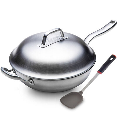 Sanhe (sanho) wok 32CM non-stick pan smoke-free stainless steel cooking pot gas gas induction cooker general pot Tai Chi poly temperature steel series CGF3200-1
Sanhe (sanho) wok 32CM non-stick pan smoke-free stainless steel cooking pot gas gas induction cooker general pot Tai Chi poly temperature steel series CGF3200-1