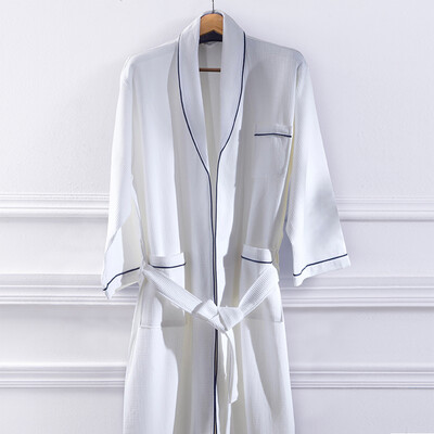 LENCIER LENCIER bathrobes home five-star hotel couple spring&summer bathrobes pure cotton soft water absorption men&women universal blue edge
LENCIER LENCIER bathrobes home five-star hotel couple spring&summer bathrobes pure cotton soft water absorption men&women universal blue edge