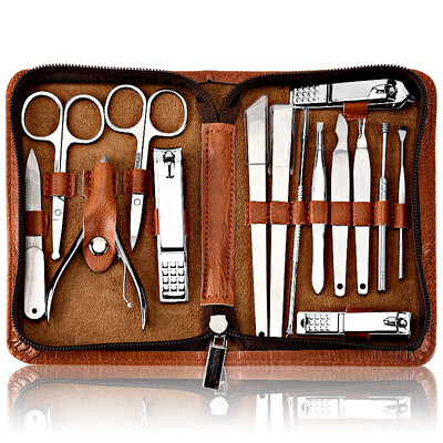 For the nail clipper set gift brown leather zipper 15 nail scissors nail clippers nail file paronychia special pedicure knife nail fungus tool set
For the nail clipper set gift brown leather zipper 15 nail scissors nail clippers nail file paronychia special pedicure knife nail fungus tool set