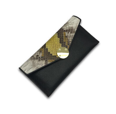 Lady wallet leather handbag snake pattern leather walnut long wallet female envelope bag
Lady wallet leather handbag snake pattern leather walnut long wallet female envelope bag
