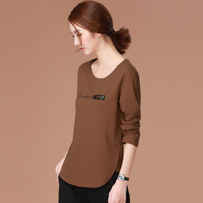 City plus CITYPLUS 2017 autumn new women&39s letter print round neck loose loose cotton shirt long sleeve T shirt CWTC178261 brown
City plus CITYPLUS 2017 autumn new women&39s letter print round neck loose loose cotton shirt long sleeve T shirt CWTC178261 brown
