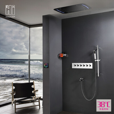 HIDEEP Modern Thermostatic Wall Mounted Bar Shower Mixer Tap Valve Brass Body Chrome Finished
HIDEEP Modern Thermostatic Wall Mounted Bar Shower Mixer Tap Valve Brass Body Chrome Finished