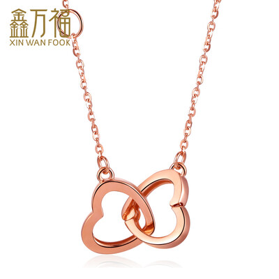 Xin Wanfu heart shaped 18K rose gold clavicle sets of female models about 2.4-2.6g
Xin Wanfu heart shaped 18K rose gold clavicle sets of female models about 2.4-2.6g