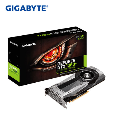 GIGABYTE GTX 1080Ti Founders Edition 11G 1480 ~ 1582MHz / 11010MHz 11G / 352bit GDDR5X PCI-E 3.0 Graphics
GIGABYTE GTX 1080Ti Founders Edition 11G 1480 ~ 1582MHz / 11010MHz 11G / 352bit GDDR5X PCI-E 3.0 Graphics