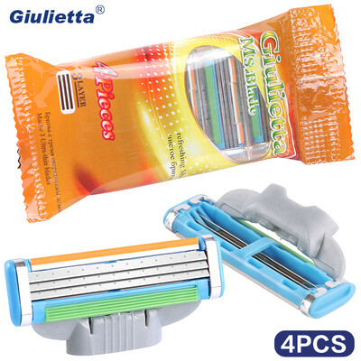 Giulietta Brand Razor Blade For Men Stainless Steel Blade 3 Layer 4 Pieces Simple And Affordable Material D3-LL
Giulietta Brand Razor Blade For Men Stainless Steel Blade 3 Layer 4 Pieces Simple And Affordable Material D3-LL