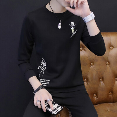 2017 autumn fashion new men's sweater round neck hedging printing small head long-sleeved youth sweater
2017 autumn fashion new men's sweater round neck hedging printing small head long-sleeved youth sweater
