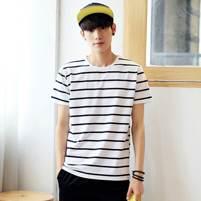 The new fashion men's 2017 summer new striped men's T-shirt men's cotton short-sleeved T-shirt
The new fashion men's 2017 summer new striped men's T-shirt men's cotton short-sleeved T-shirt