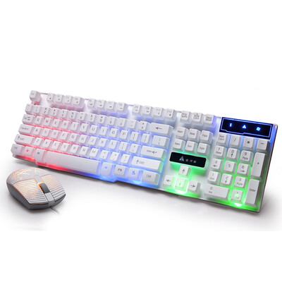 Golden field Rainbow Bay KM021 mechanical feel game keyboard&mouse set wired eat chicken keyboard colorful backlight eat chicken mouse breathing light USB interface white
Golden field Rainbow Bay KM021 mechanical feel game keyboard&mouse set wired eat chicken keyboard colorful backlight eat chicken mouse breathing light USB interface white