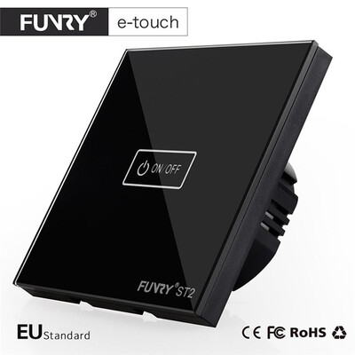 FUNRY ST2 1Gang EU Standard Switch Remote Control Light Switch Crystal Tempered Glass Panel touch switch 170-240V RF433
FUNRY ST2 1Gang EU Standard Switch Remote Control Light Switch Crystal Tempered Glass Panel touch switch 170-240V RF433