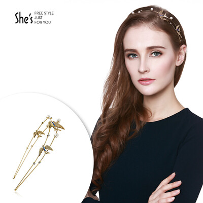 Qian (She's) hair accessories hair band retro Swallow double beam headband K0 gold one size
Qian (She's) hair accessories hair band retro Swallow double beam headband K0 gold one size