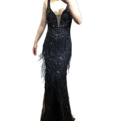 Sexy Deep-V Mermaid Gold Tulle Evening Dresses Newest Beading Sequined Luxury Evening Gown 2018 Alacati
Sexy Deep-V Mermaid Gold Tulle Evening Dresses Newest Beading Sequined Luxury Evening Gown 2018 Alacati