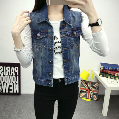Streewear Denim Jeans Women Waistcoat Basic Jackets Casual Sleeveless Spring New Vest Coats for Female Femme Costume Vintage Top
Streewear Denim Jeans Women Waistcoat Basic Jackets Casual Sleeveless Spring New Vest Coats for Female Femme Costume Vintage Top