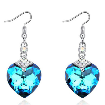 Women Fashion Jewelry Earrings Heart Shape Austrian Crystal Long Drop Earrings For Wedding Evening Party 25546
Women Fashion Jewelry Earrings Heart Shape Austrian Crystal Long Drop Earrings For Wedding Evening Party 25546